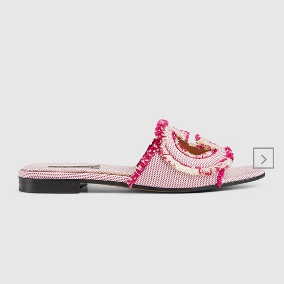 WOMEN'S INTERLOCKING G SLIDE SANDAL SIZE 37.5 - Picture 6 of 17